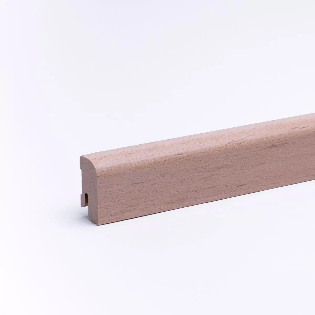 Massivholz Sockelleiste 40mm abgerundet - Buche gelackt