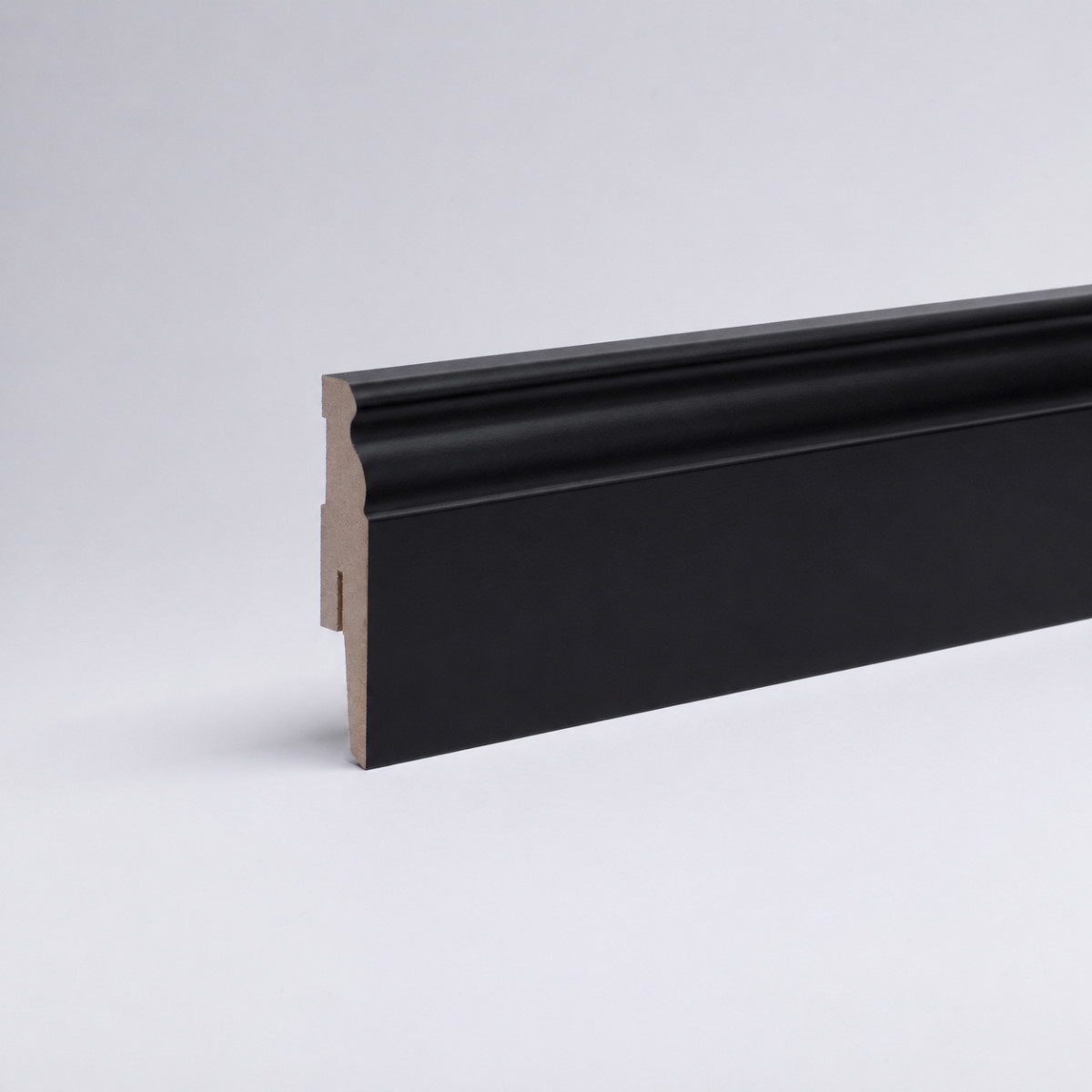 Sockelleiste Berliner Profil 80 mm MDF - Schwarz