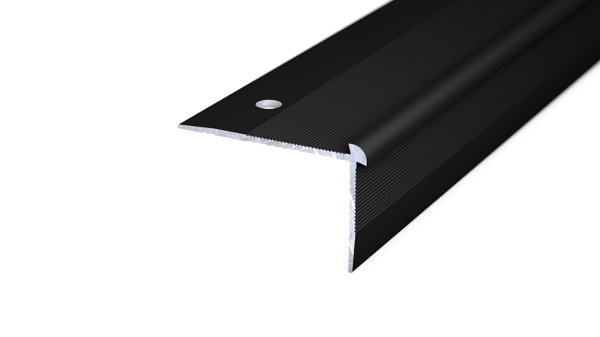 Treppenkantenprofil für 2 mm Beläge Schwarz - 2,50 m