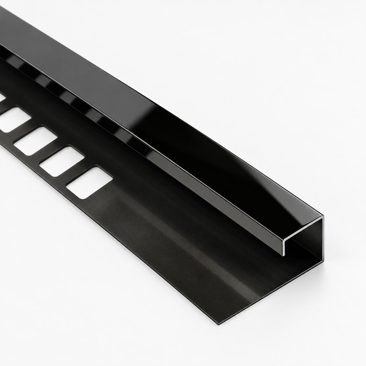 Quadratprofil Edelstahl „Q-Typ“ 10 mm, eckig - Schwarz poliert