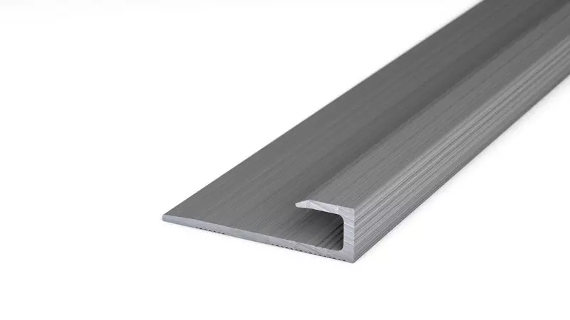 Alu-Abschlussprofil Nr. 143, 27 x 7,4 mm - Edelstahl 270 cm