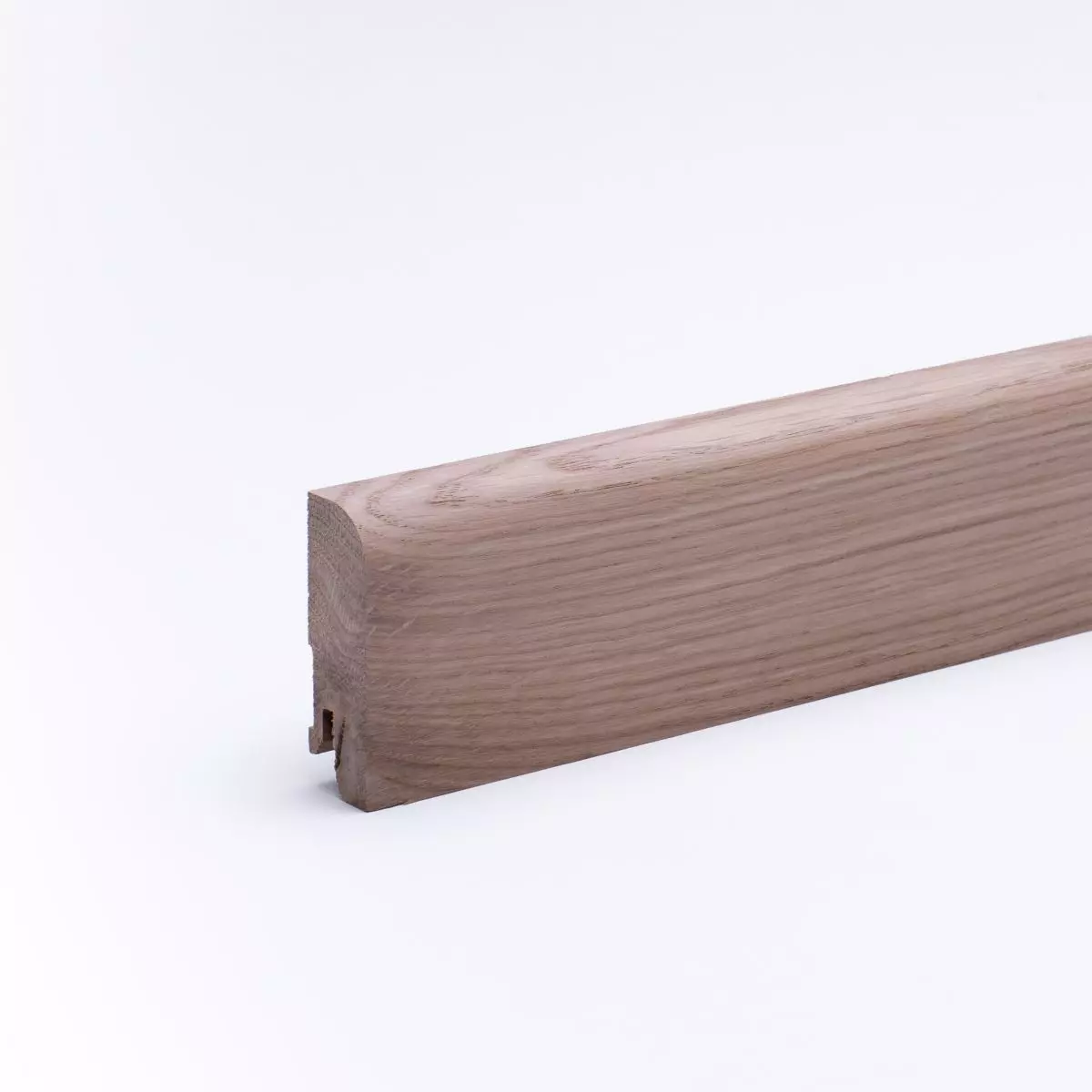 Solid wood skirting board 60 x 16 mm rounded - raw oak