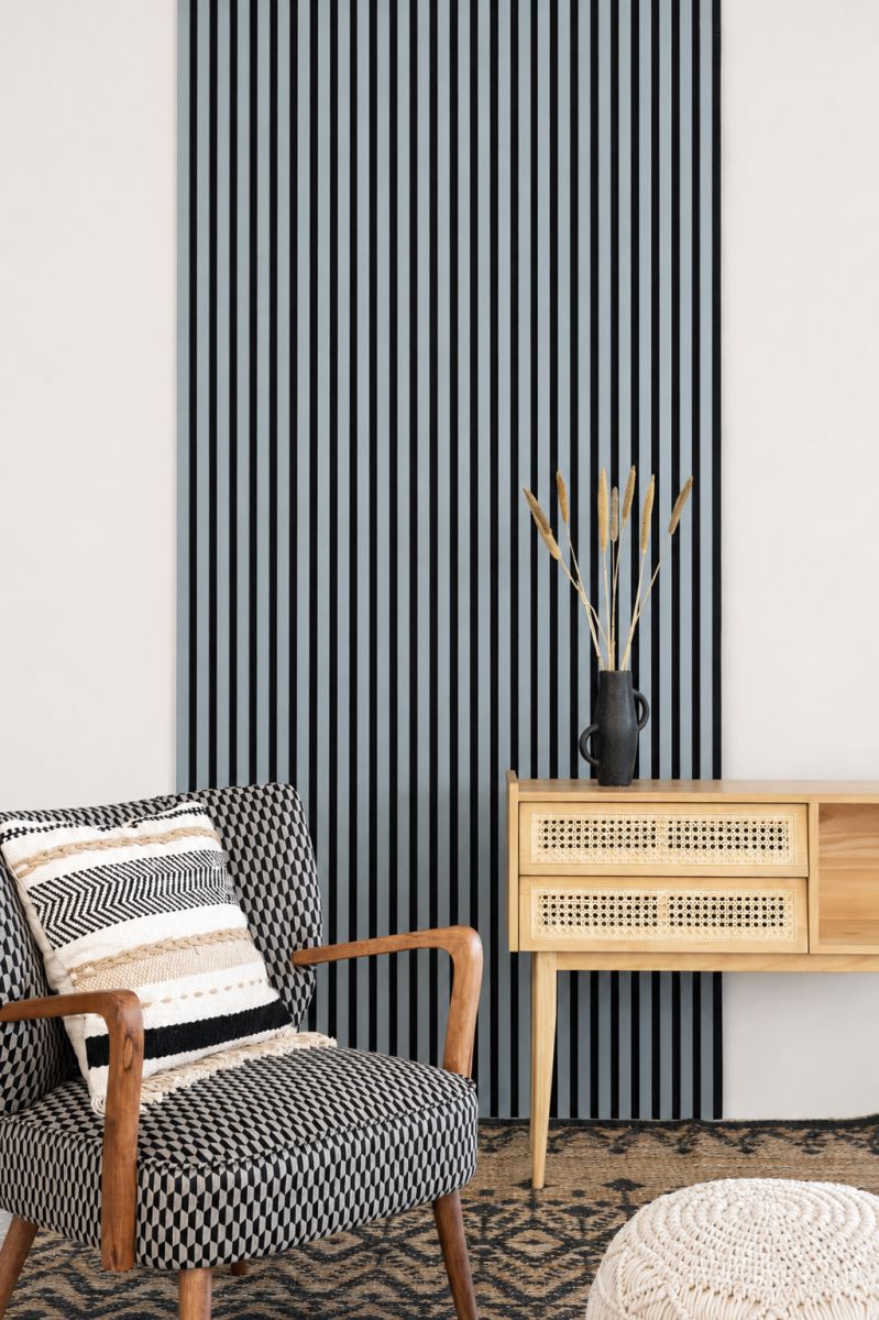 Acoustic+ Acoustic Panel Nordic 2600 x 400 mm - Acoustic Felt Black
