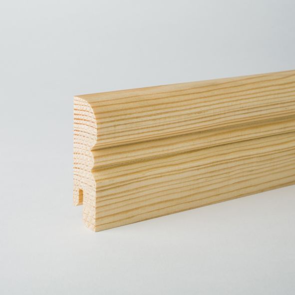 solid wood skirting 80mm with Altreno profile untreated pine
