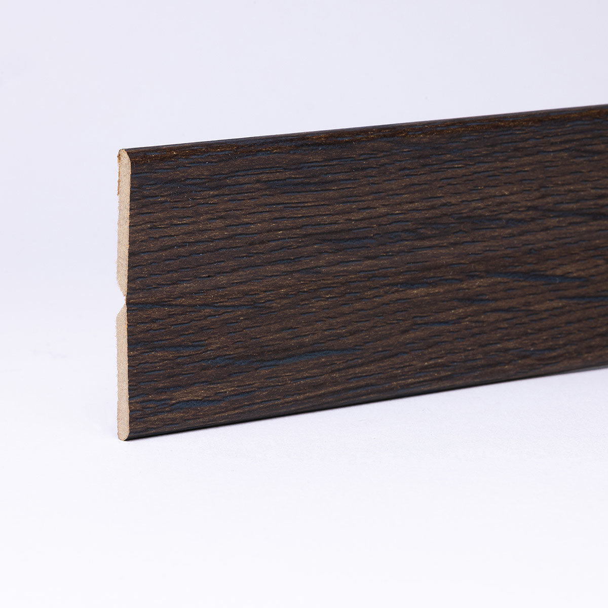 Bend strip/end angle on MDF support dark oak Bend strip/end angle on MDF support dark oak