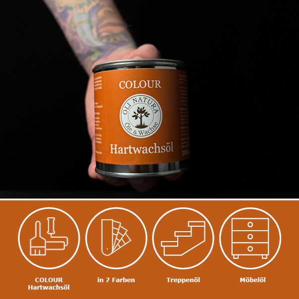 OLI-NATURA Colour Hard wax oil - 0,25 Liter - COTTON white