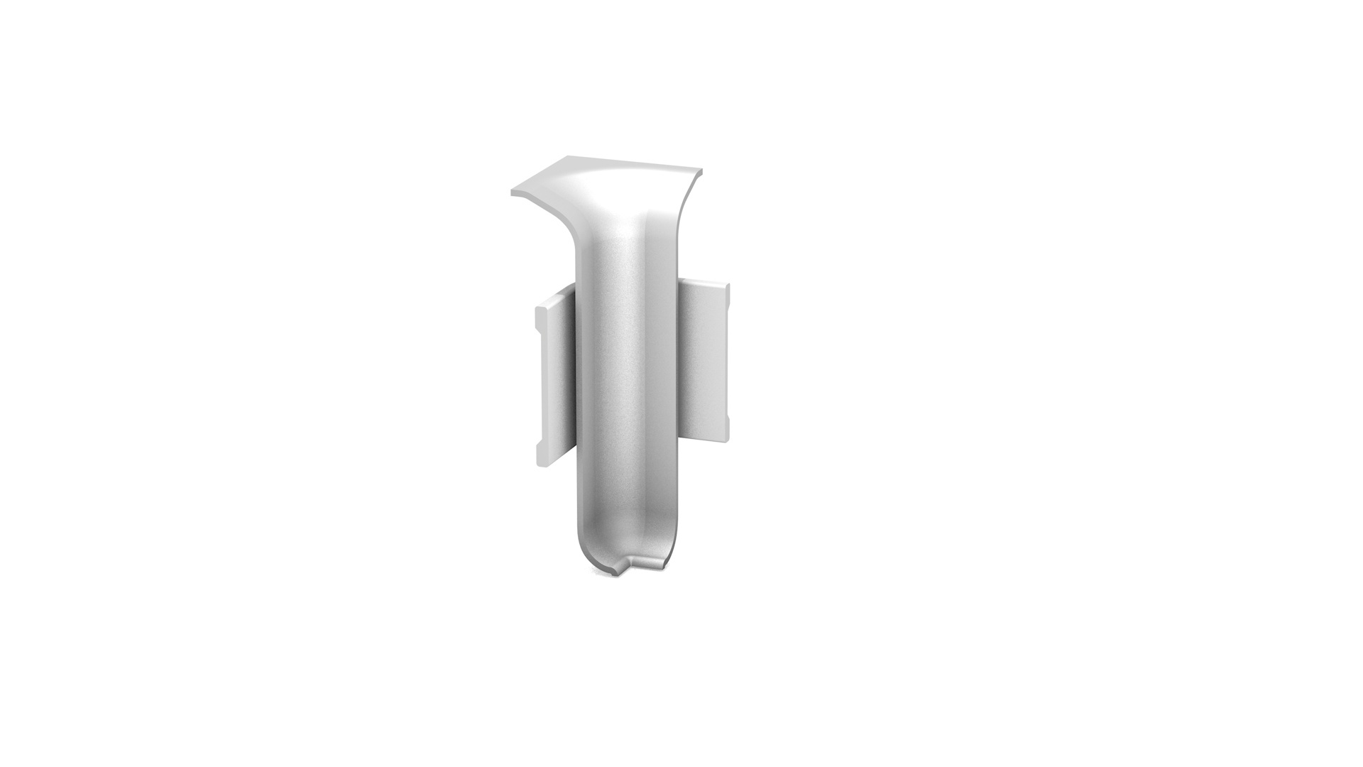 Innenecke für Metallsockelleiste 58mm Silber