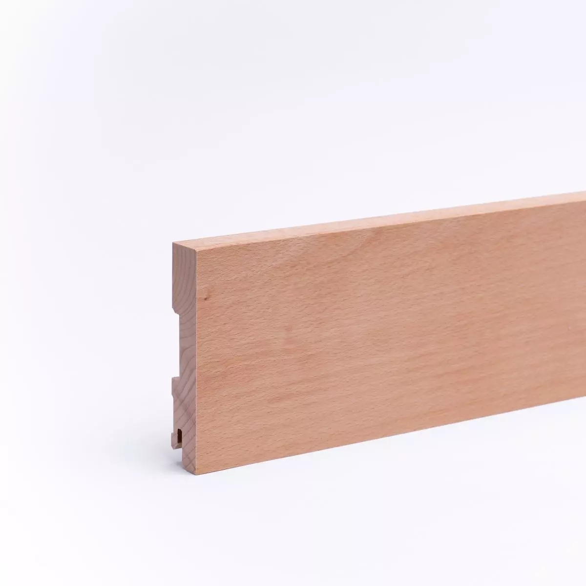 Vierkant Massivholz-Sockelleiste 120mm - Buche geölt