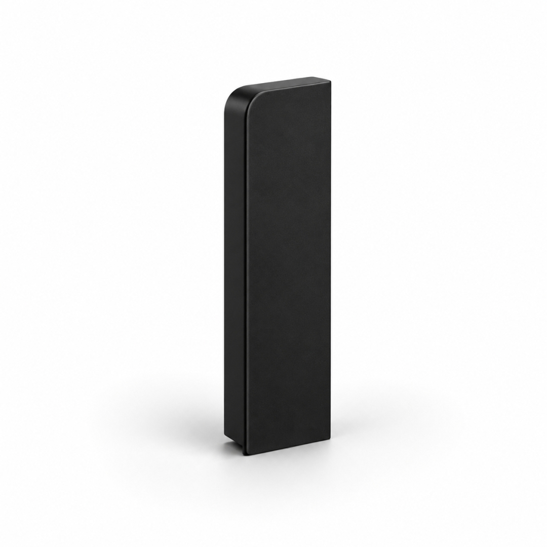 Right end for Prime-Flex strip 75mm black