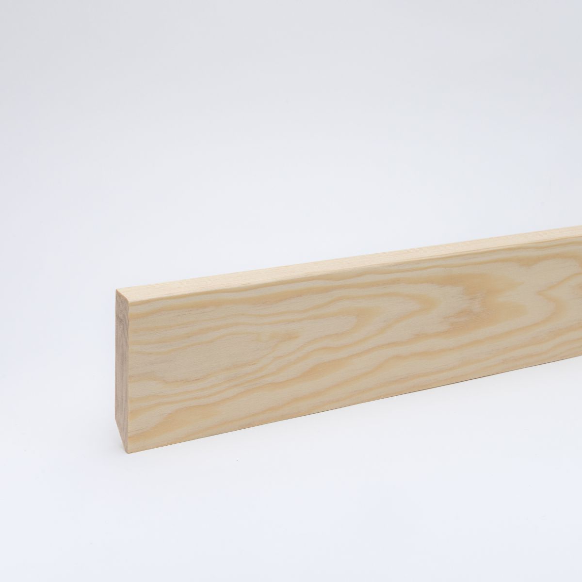 Solid wood skirting board beveled 90mm - pine lacquered Solid wood skirting board beveled 90mm - pine lacquered