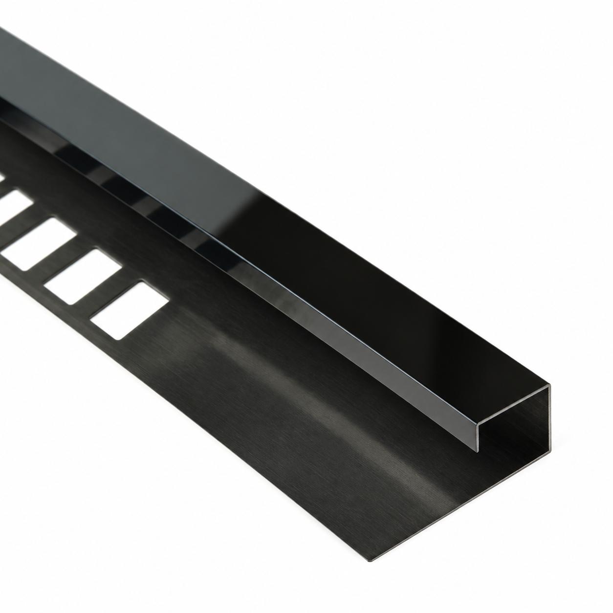 Quadratprofil Edelstahl „Q-Typ“ 12 mm, eckig - Schwarz poliert