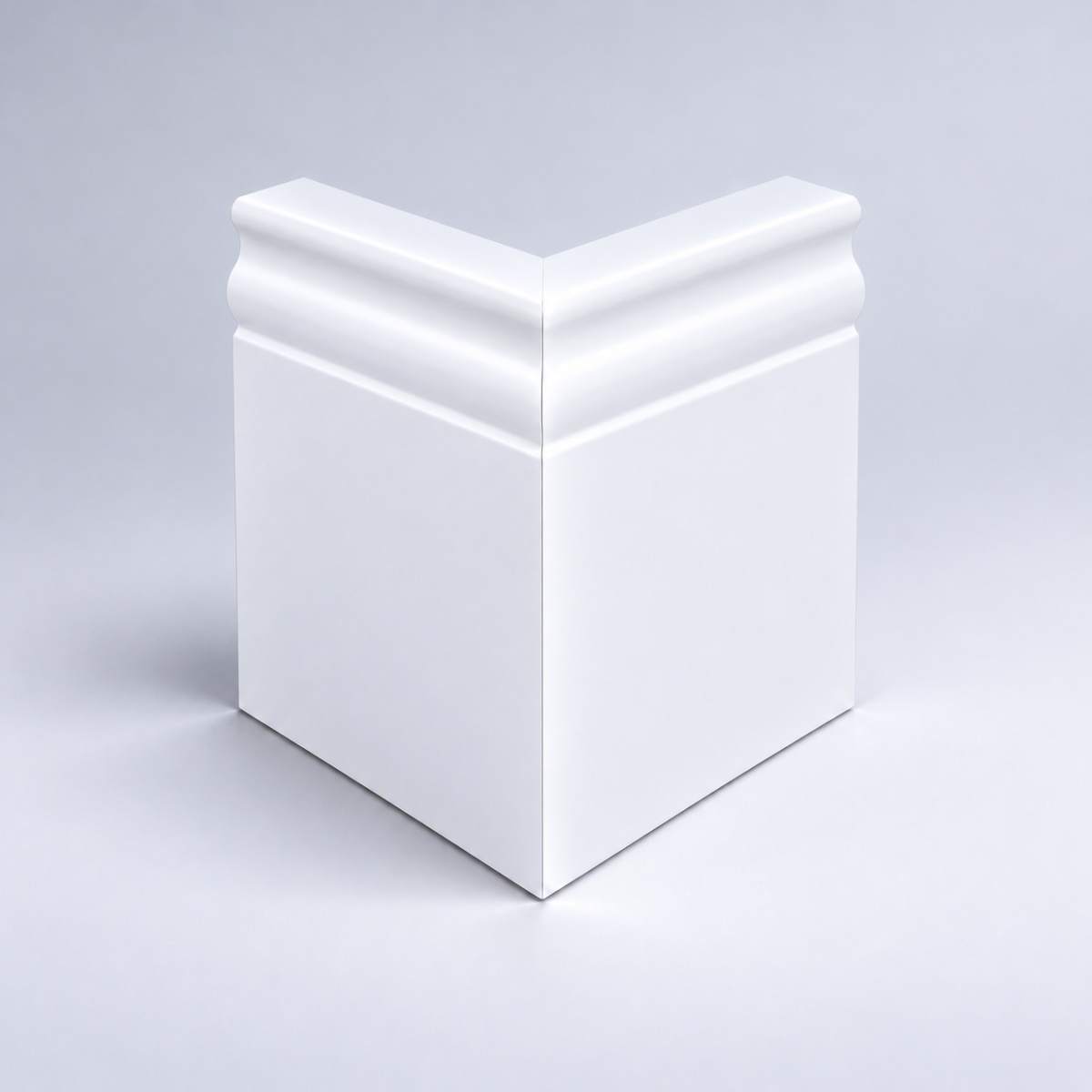 Außenecke für Abdeckleiste 120 mm Berliner Profil, Weiß