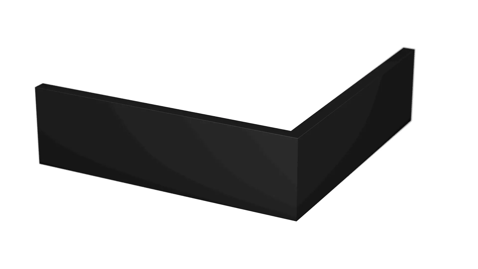 outer corner for Metal skirting 60 x 10mm - aluminium black