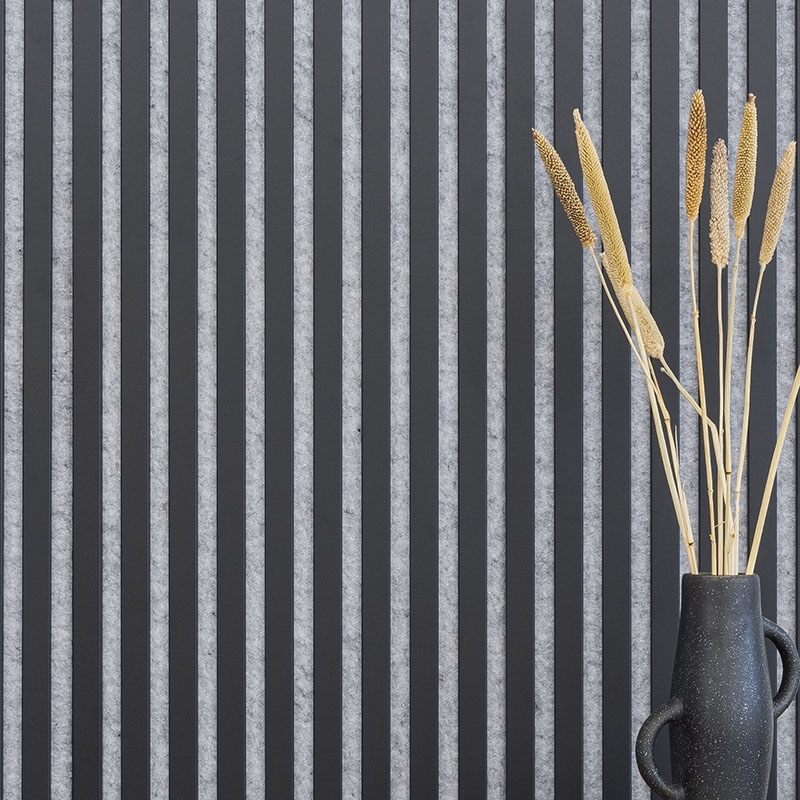 Acoustic+ Acoustic Panel Black 400 x 400 mm - Acoustic Felt Gray
