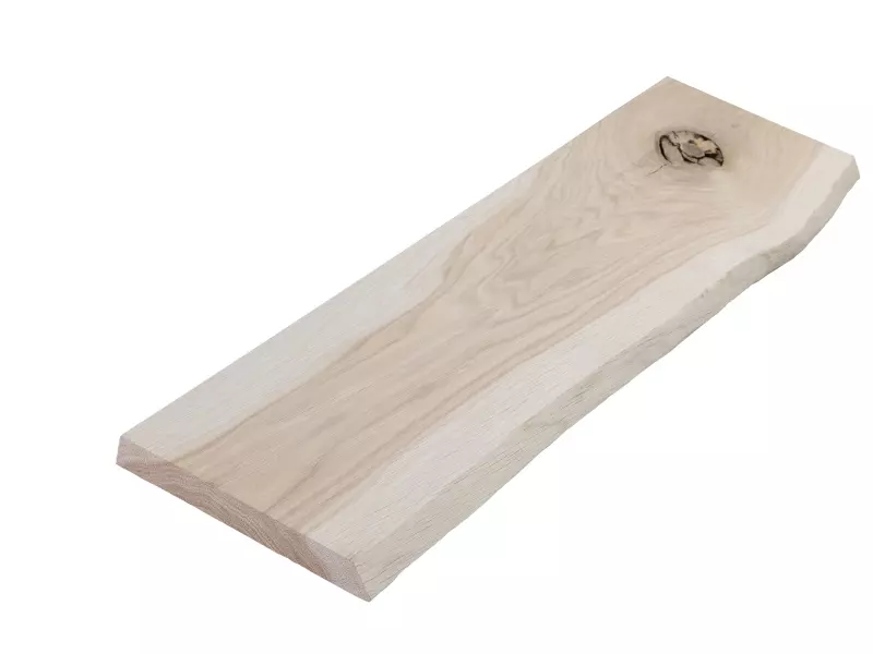Eichenbrett rustikal einseitige Baumkante - Tiefe 25 cm, unbehandelt - Länge 35 cm