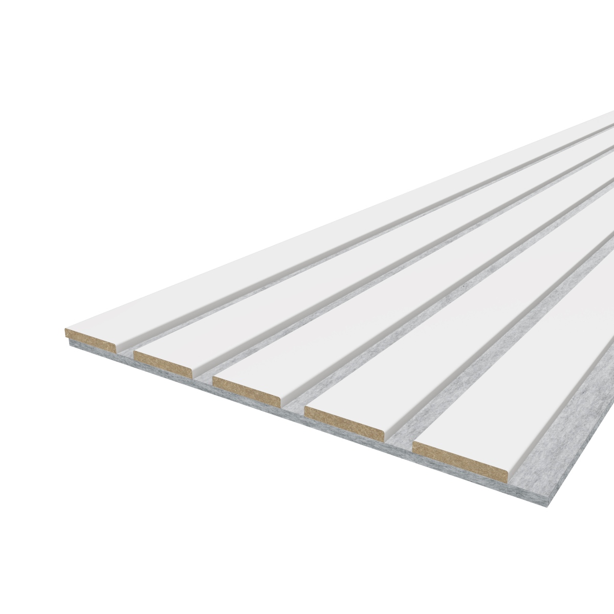 Acoustic panel LX 2600 x 400 mm - Acoustic felt Grey - White
