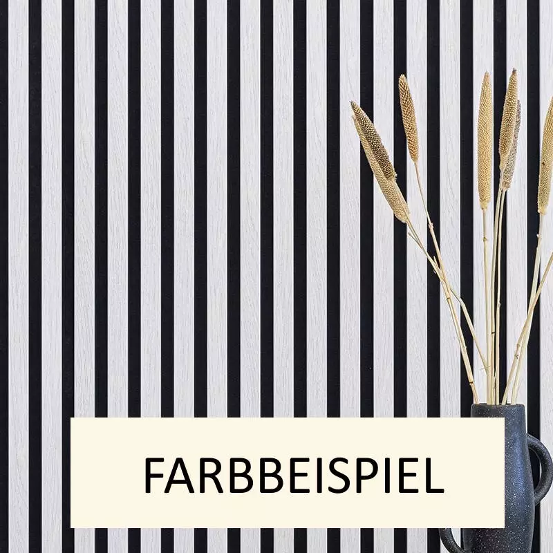 Muster WAVE - Eiche Vintage - Akustikfilz Schwarz