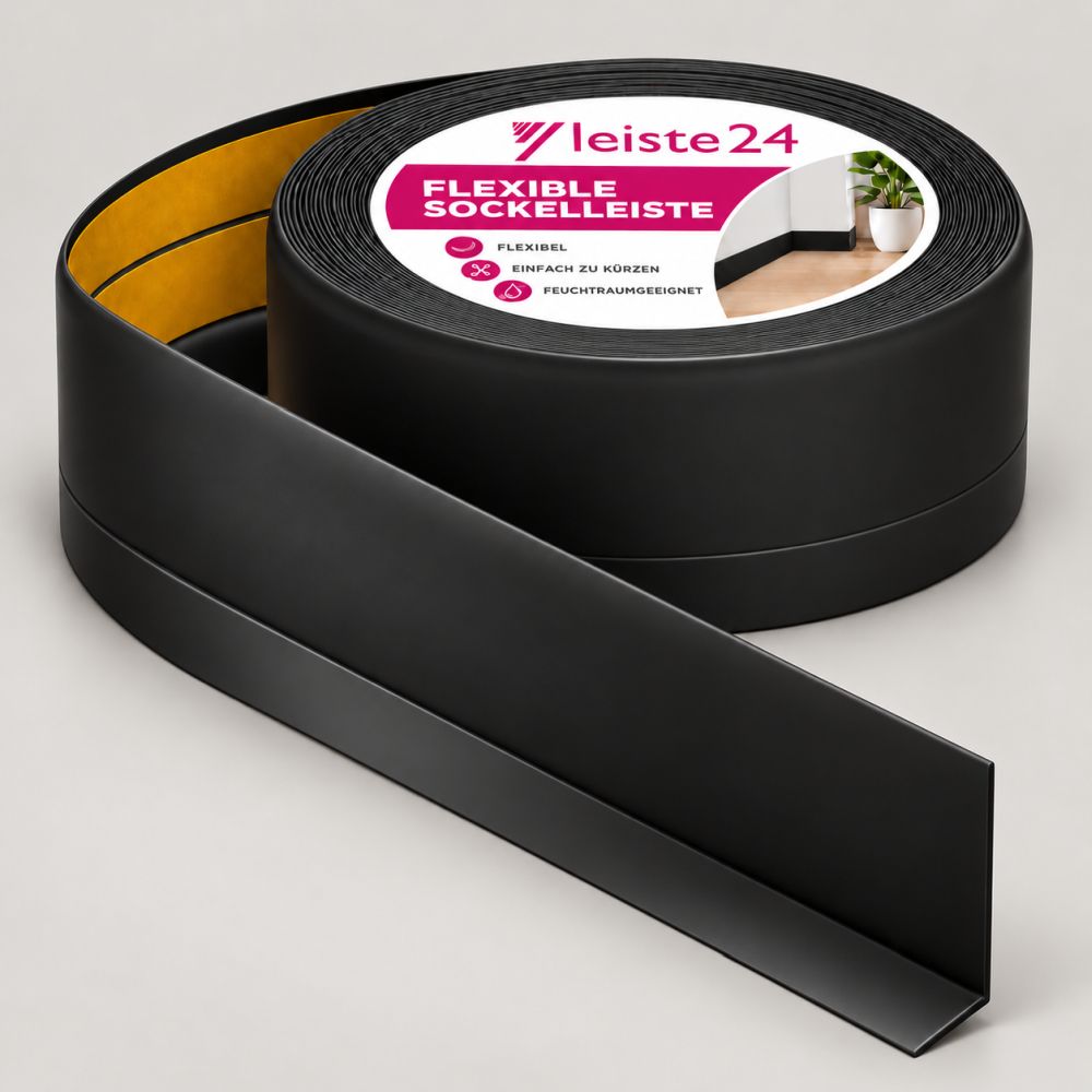 Weichsockelleiste 50 x 15mm - Schwarz