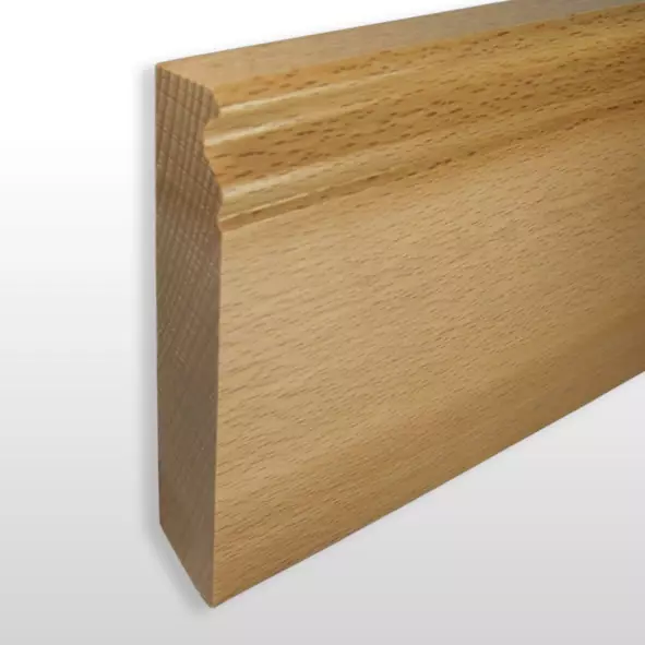 Sockelleiste Berliner Profil 120mm - Buche gelackt