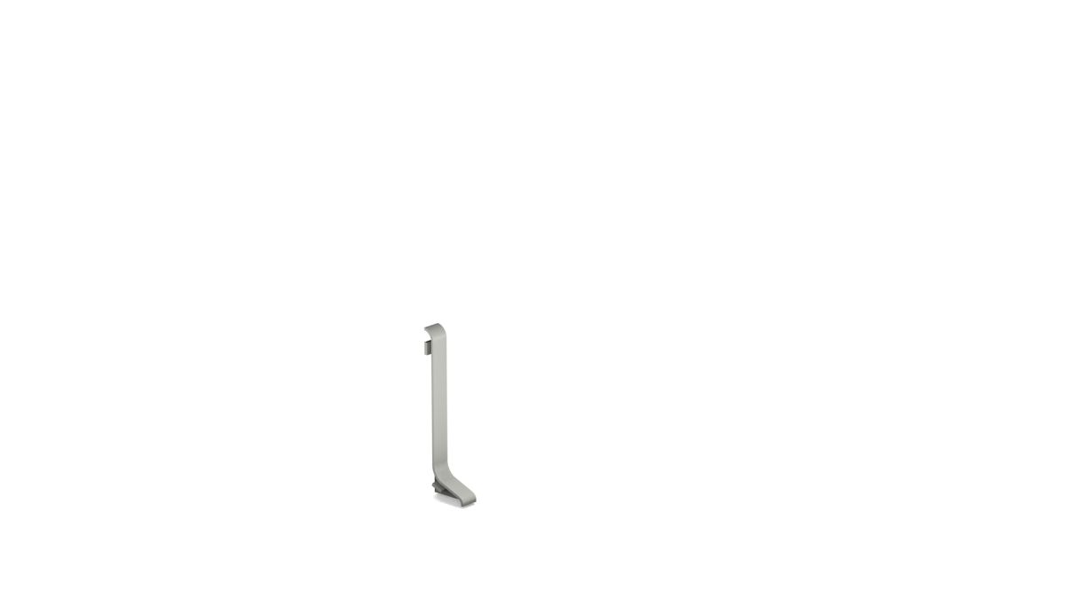 Endstück rechts für Aluminium-Sockelleiste für Klebemontage 40mm - Titan
