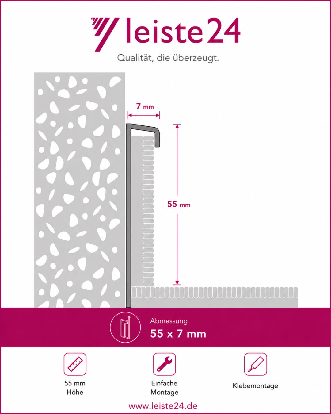 Floorcovering flexi-profile grey