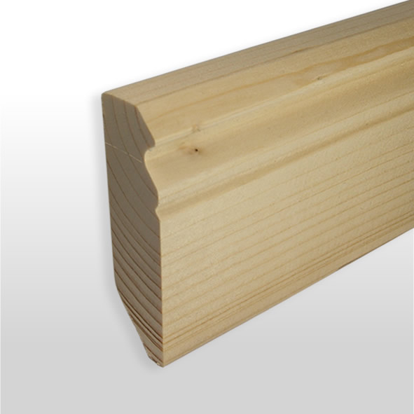 Sockelleiste Berliner Profil 80mm - Kiefer roh