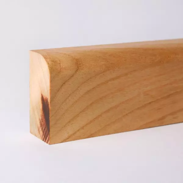 Solid wood skirting 40mm rounded - cherry varnished