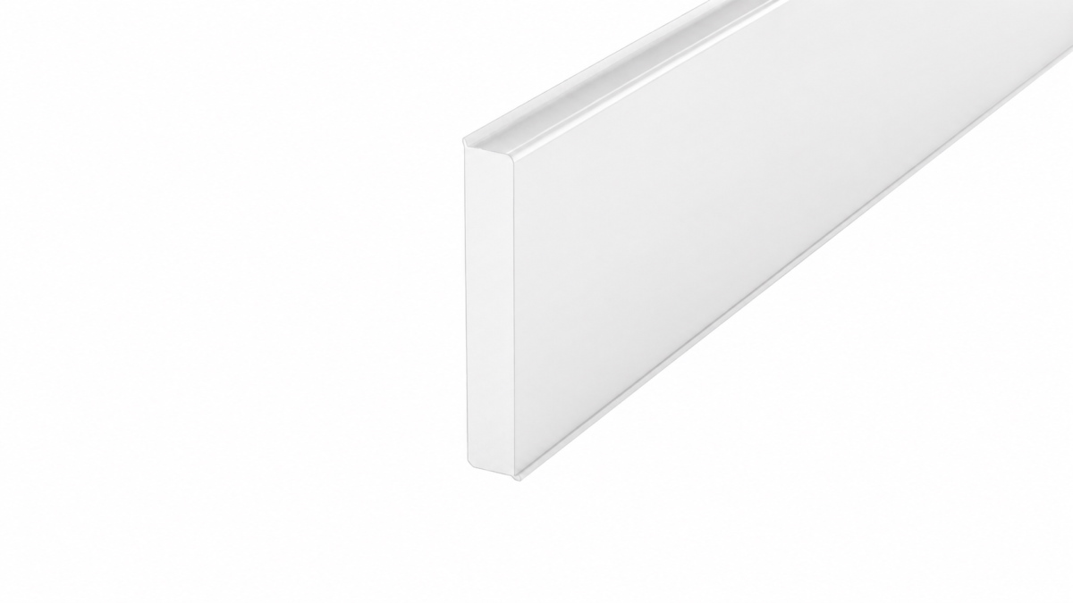 Hard foam skirting board TONDO - 80 mm - White