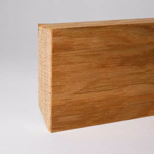 solid wood skirting 80mm quadrangular oiled oak