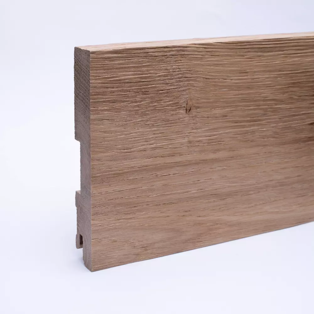 solid wood skirting 120mm quadrangular varnished oak
