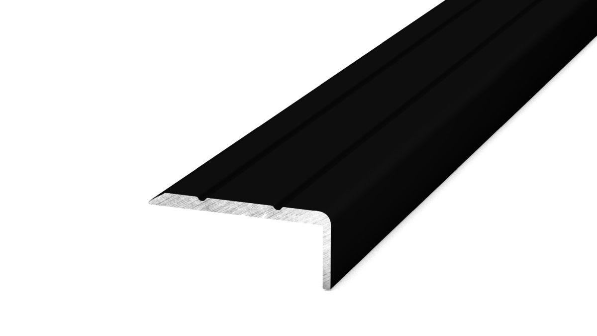 Angle profile 24.5 x 10 mm self-adhesive Black powder-coated - 3.00 m Angle profile 24.5 x 10 mm self-adhesive Black powder-coated - 3.00 m