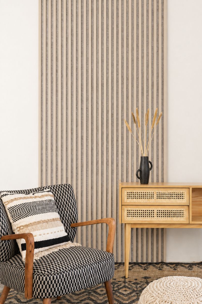 Acoustic+ Acoustic Panel Cashmere 2600 x 400 mm - Acoustic Felt Black