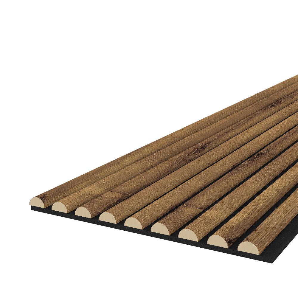 Akustikpaneel WAVE - Filzfarbe Schwarz 2600x400mm - verschiedene Farben