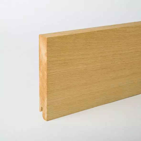Vierkant Massivholz-Sockelleiste 120mm - Buche geölt