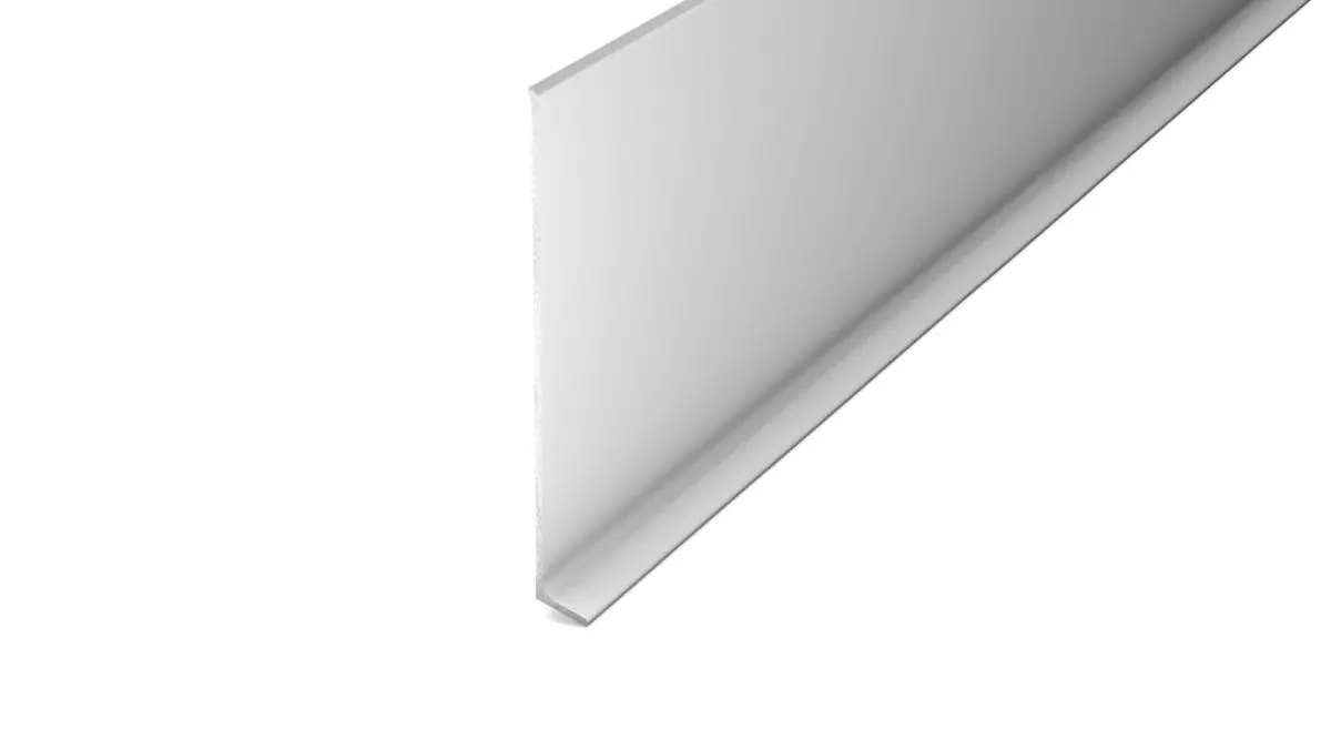 Aluminum skirting board for adhesive mounting 11 x 100 mm silver