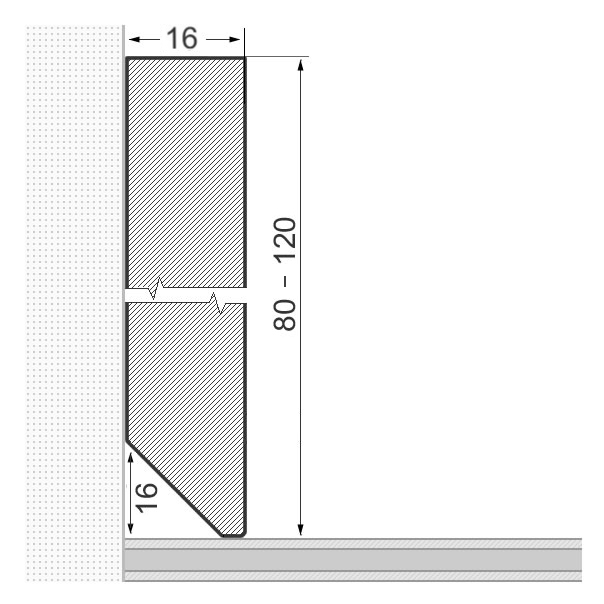Massivholz-Sockelleiste 120x16mm Vierkant - Eiche geölt