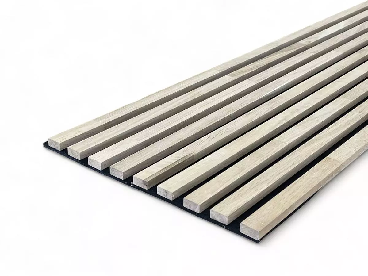 Massivholz Akustikpaneele 2600 x 400 mm Eiche natur - unbehandelt
