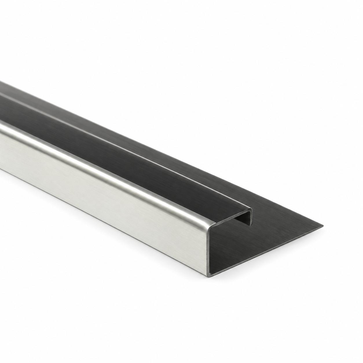 Quadratprofil Edelstahl „Q-Typ“ 14 mm, abgerundet - Edelstahl poliert