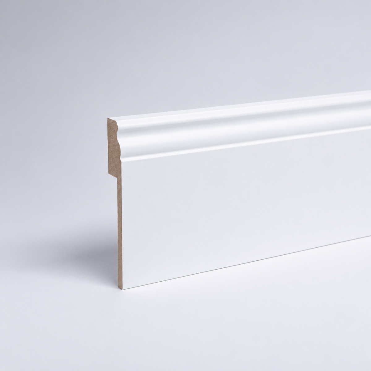 Abdeckleiste 120 mm für Fliesensockel - Berliner Profil, Weiß
