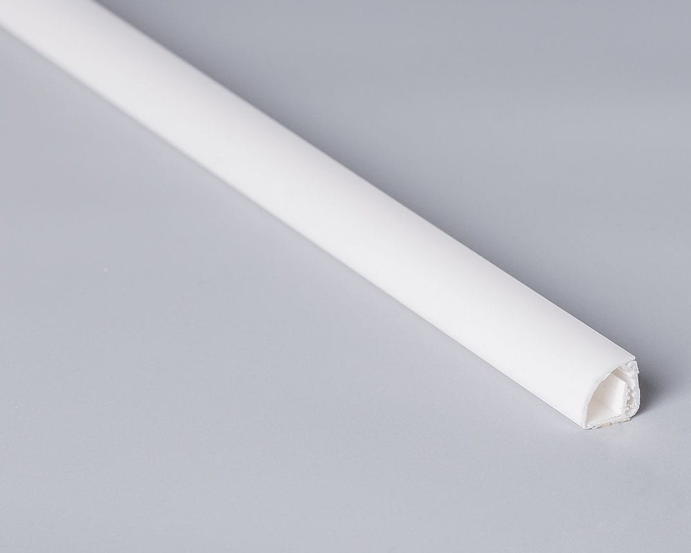 Cable concealer - Quarter Round - Self-adhesive 14 x 14mm White Cable concealer - Quarter Round - Self-adhesive 14 x 14mm White