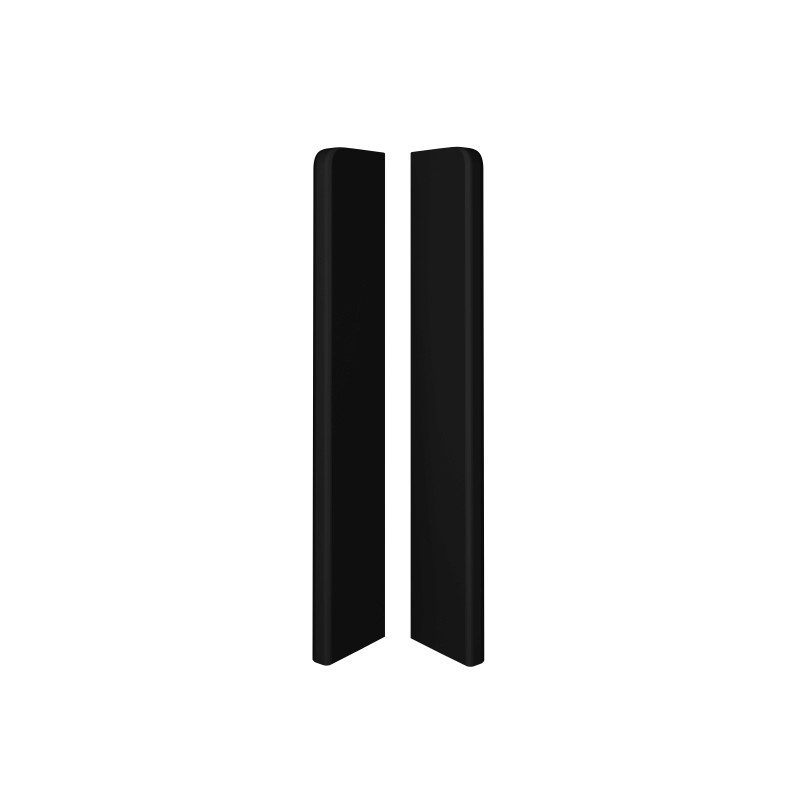 Right / left end for Espumo ESP406 skirting board in black Right / left end for Espumo ESP406 skirting board in black