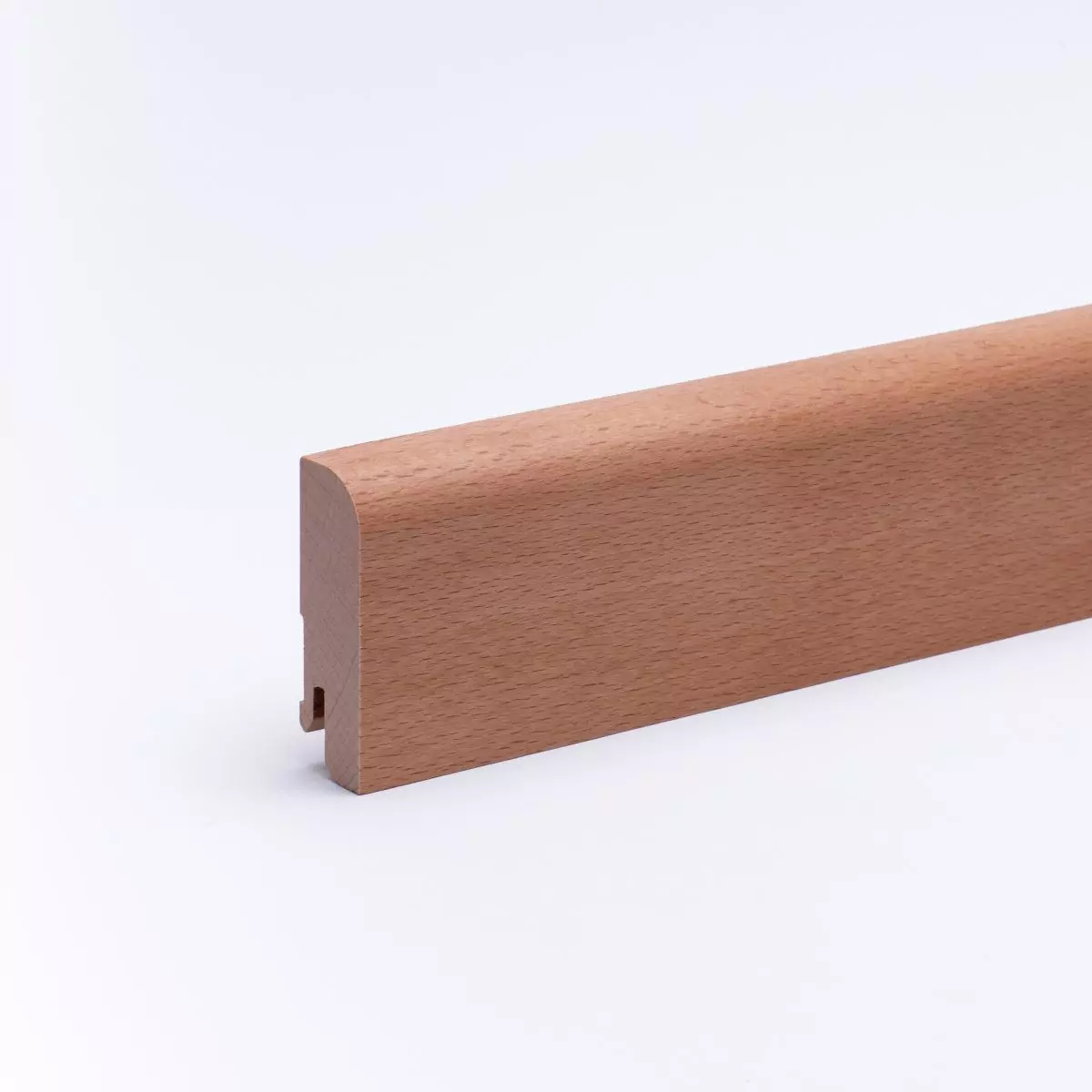 Massivholz-Sockelleiste 60mm abgerundet - Buche geölt