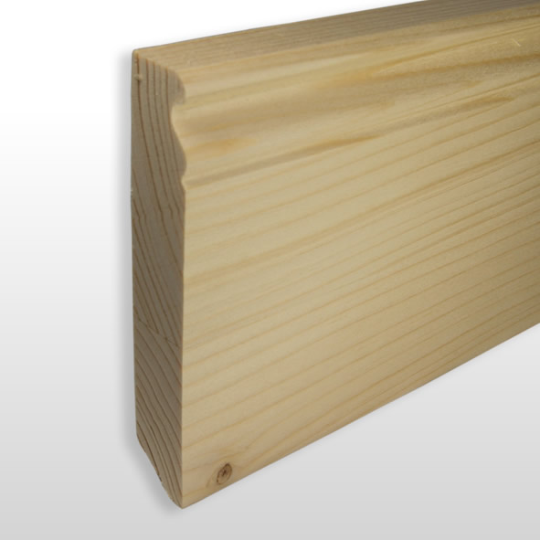 solid wood skirting 100mm with Berlin profile untreated pine solid wood skirting 100mm with Berlin profile untreated pine