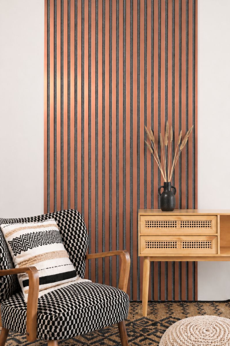 Acoustic+ Acoustic Panel Copper 2400 x 600 mm - Acoustic Felt Gray