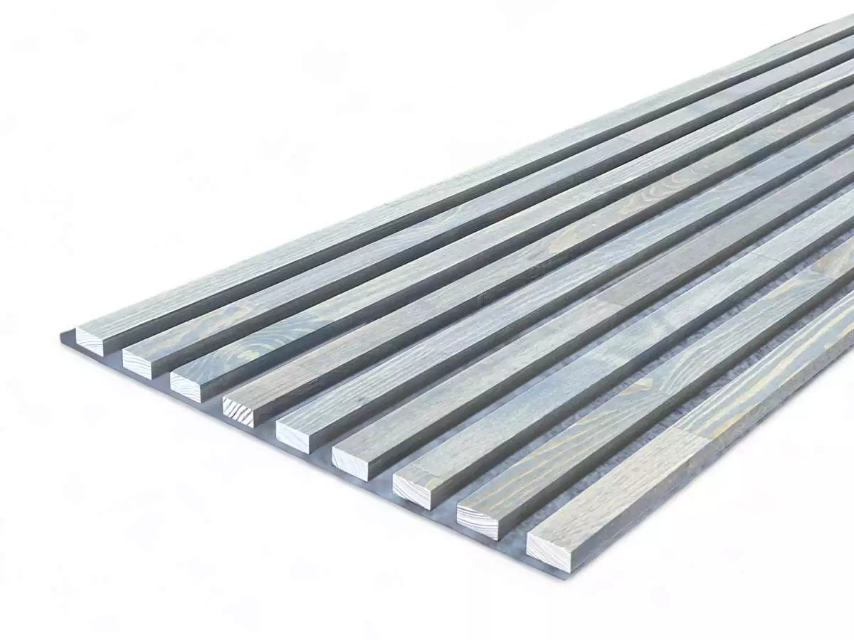 Massivholz Akustikpaneele Grau 2600 x 400 mm Kiefer - Ash Grey