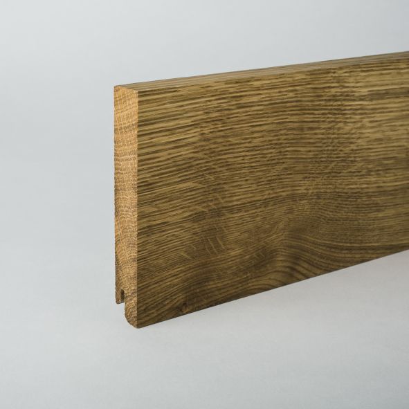 Vierkant Massivholz-Sockelleiste 100mm - Eiche geölt