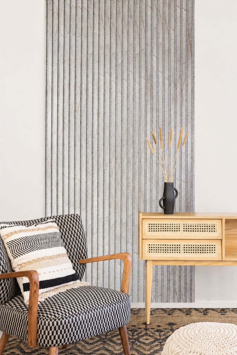 Acoustic+ Acoustic Panel Golden Stone 2400 x 600 mm - Acoustic Felt Gray