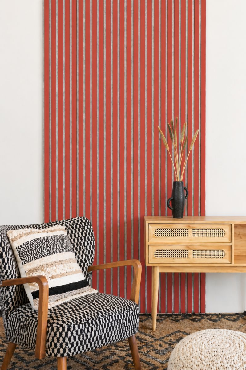Acoustic+ Acoustic Panel Coral 2400 x 600 mm - Acoustic Felt Gray