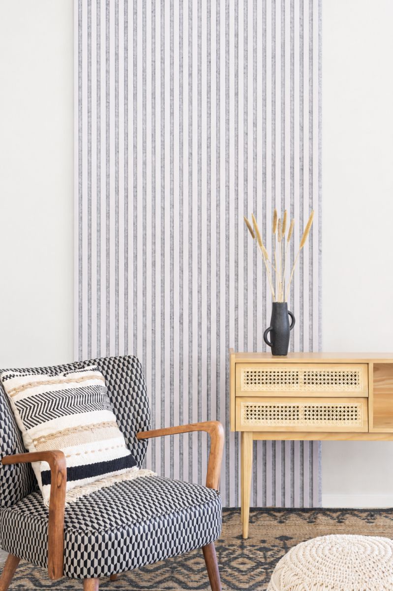 Acoustic+ Acoustic Panel Rose 2600 x 400 mm - Acoustic Felt Gray