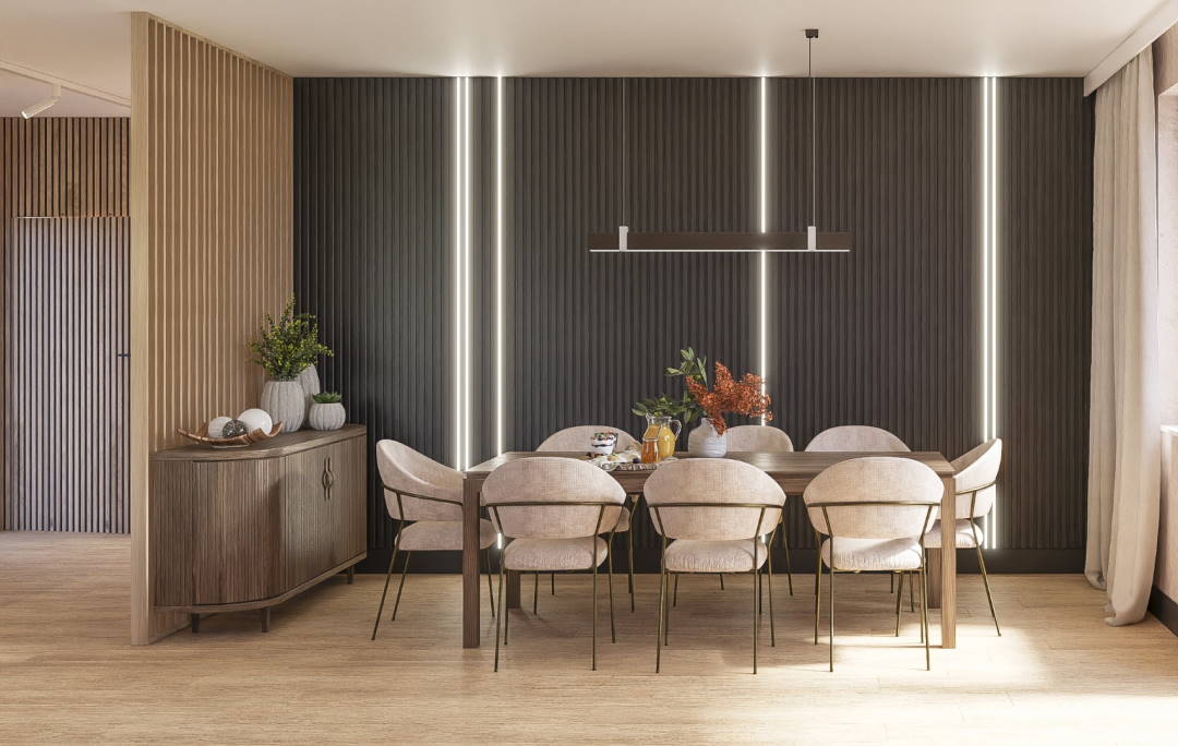 Acoustic+ Acoustic Panel Gray-Anthracite 2600 x 400 mm - Acoustic Felt Black